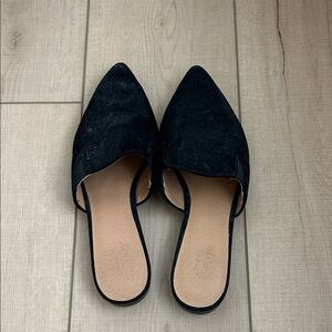Crown Vintage Black Suede Mules